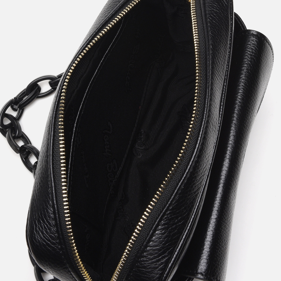 resm Hakiki Deri Siyah Kadın Mini(Çapraz)Çanta