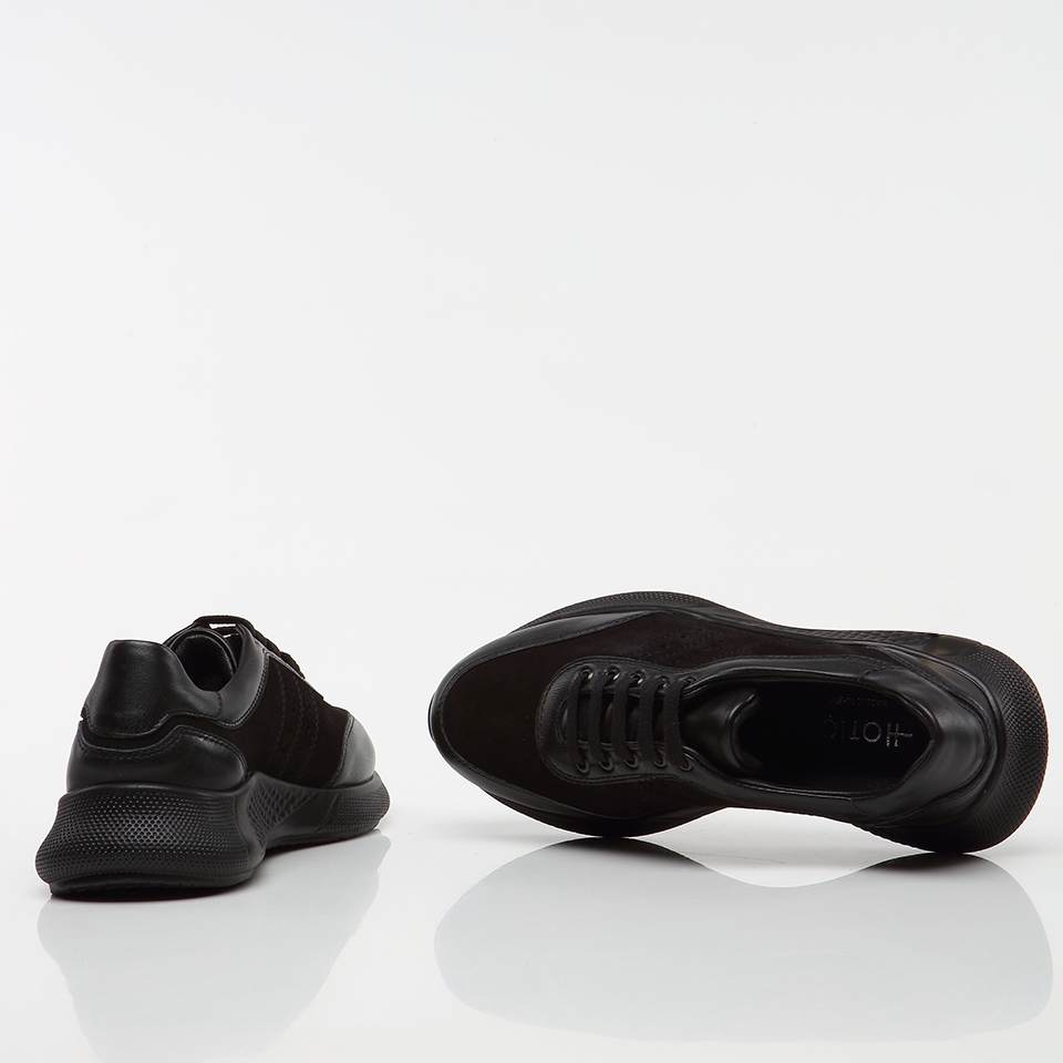 resm Hakiki Deri Siyah Kadın Spor Ayakkabı