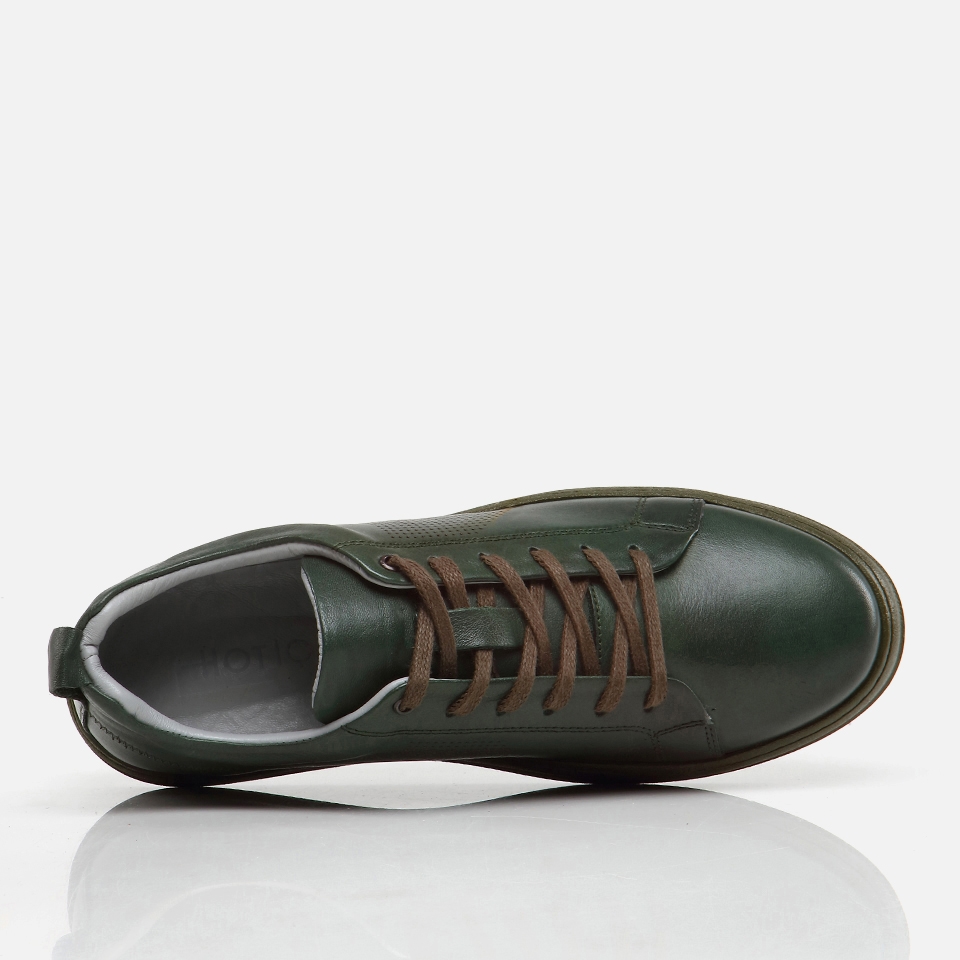 resm Hakiki Deri Yeşil Erkek Spor Ayakkabı