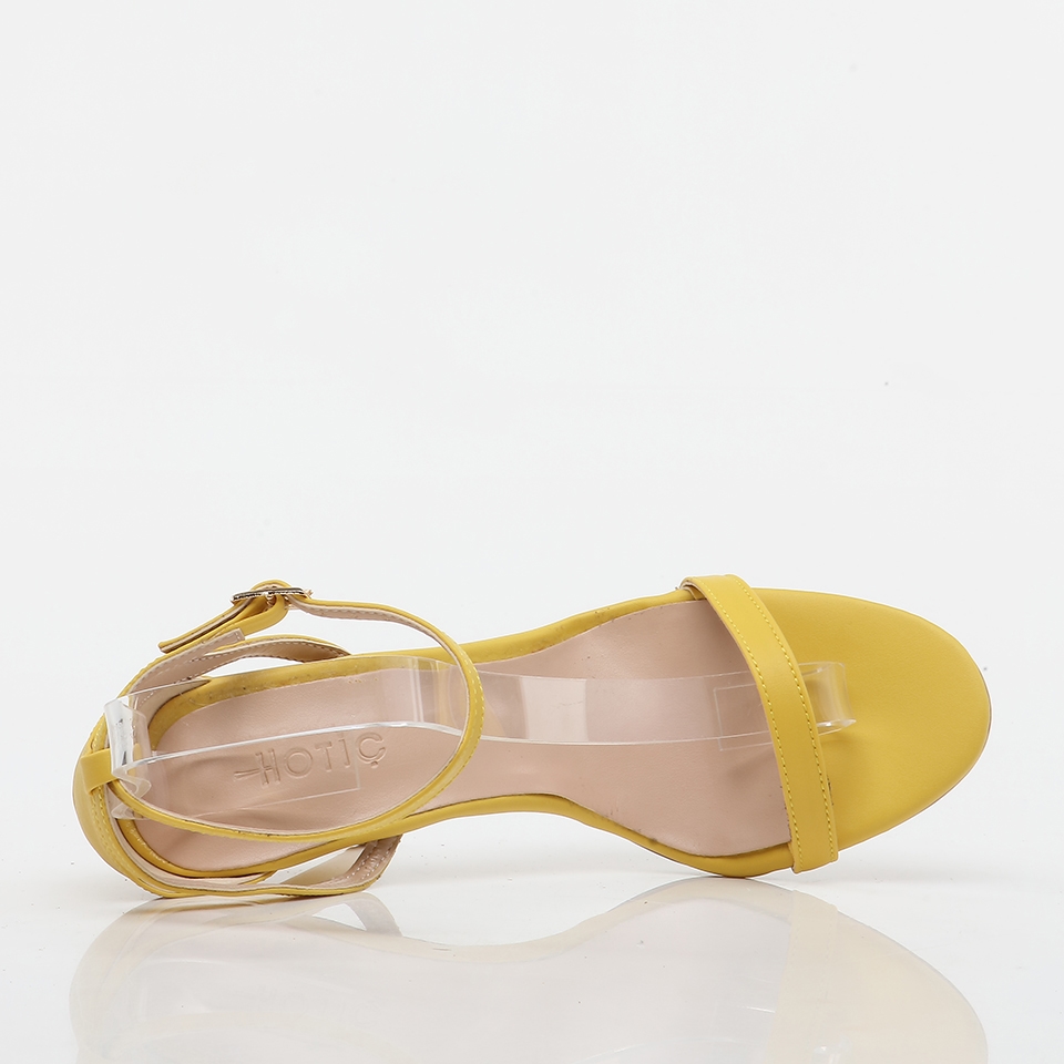resm Sarı Kadın Topuklu Sandalet