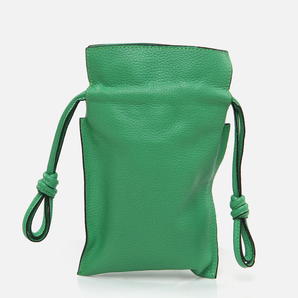 resm Hakiki Deri Yeşil Kadın Mini (Çapraz) Çanta