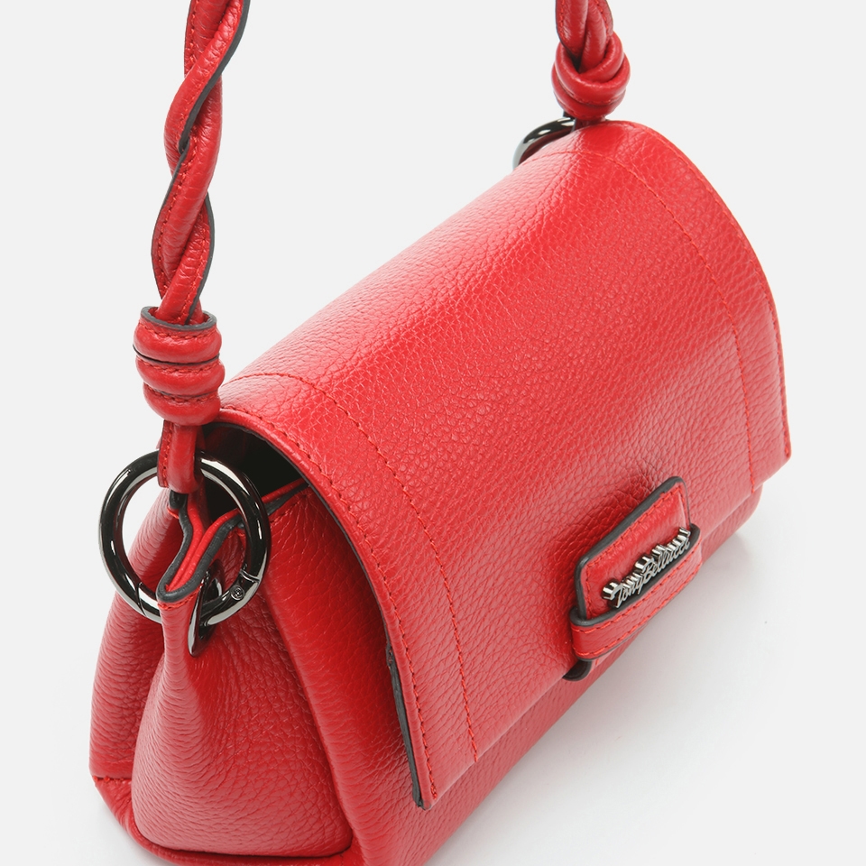 resm Hakiki Deri Kırmızı Kadın Mini (Çapraz) Çanta