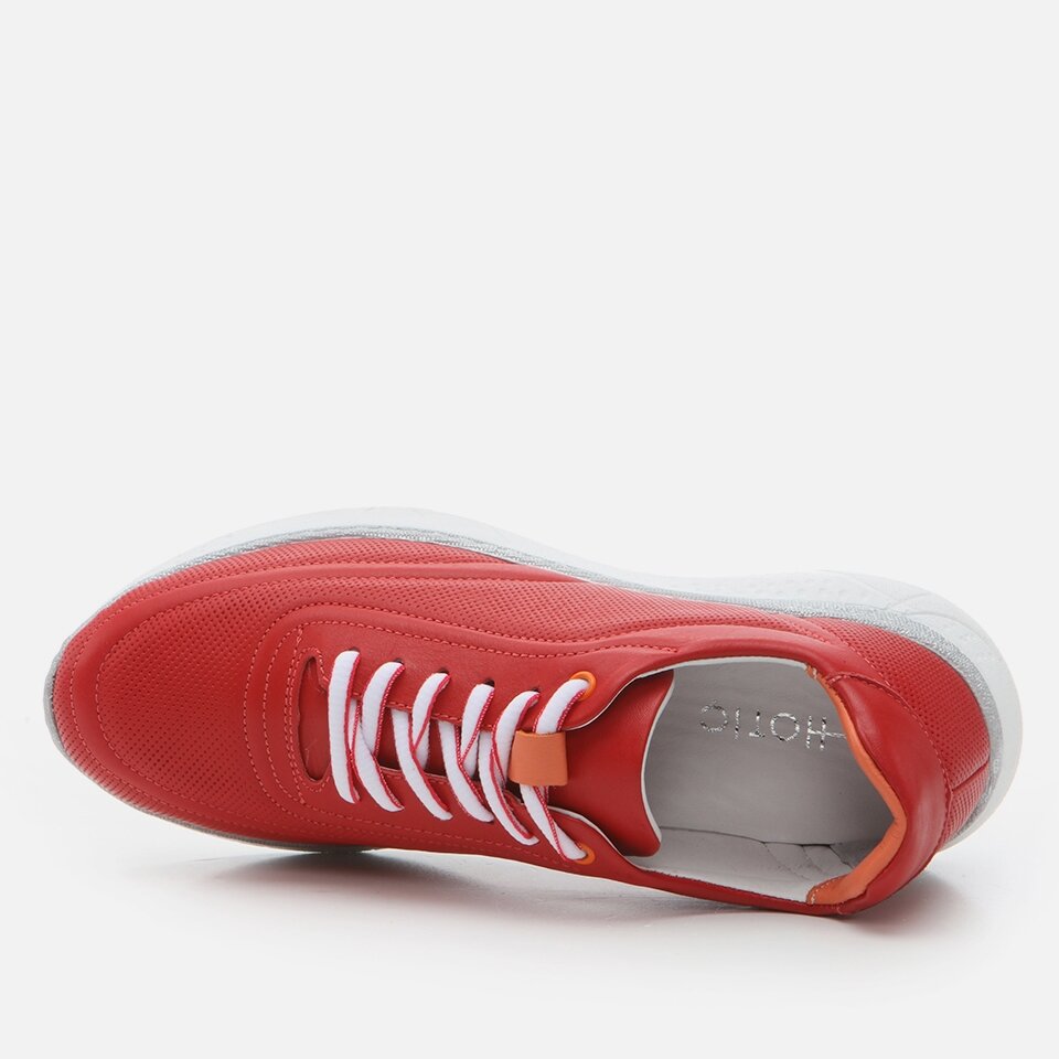 resm Hakiki Deri Kırmızı Kadın Spor Ayakkabı