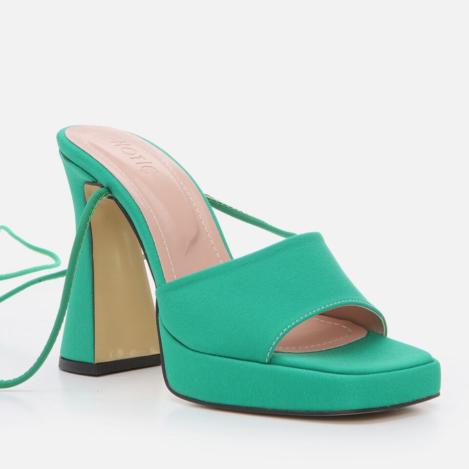 resm  Yeşil Kadın Topuklu Sandalet