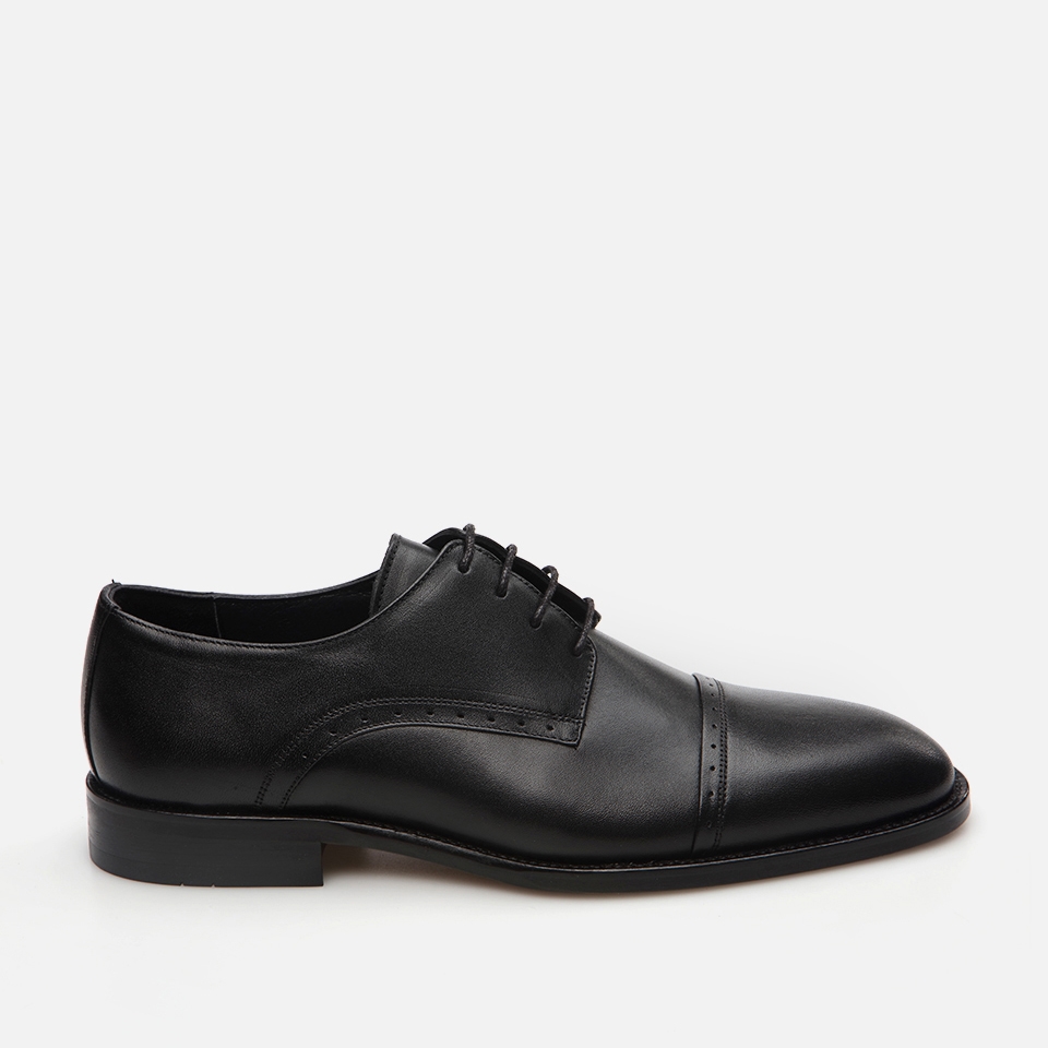 resm Hakiki Deri Siyah Erkek Klasik Ayakkabı