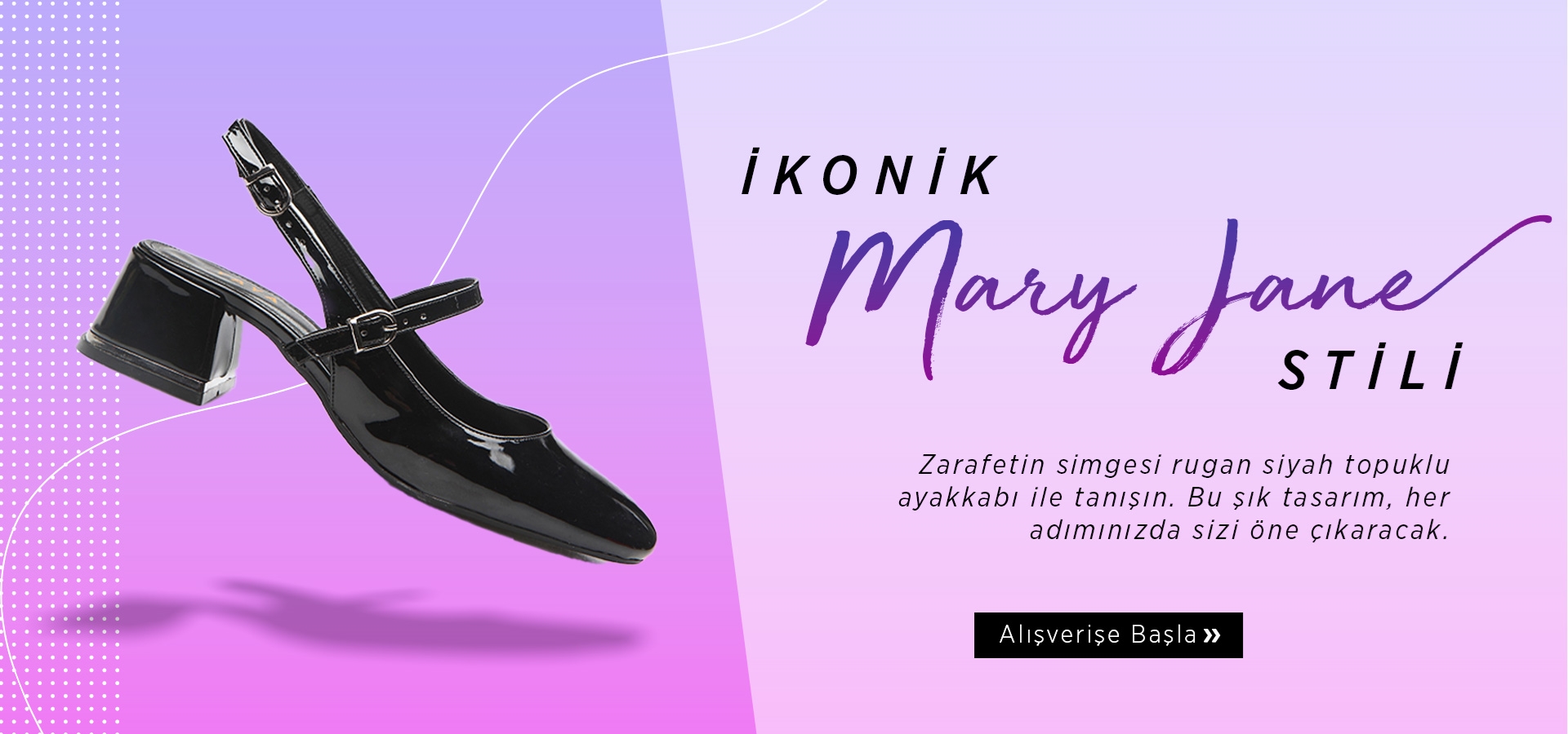 Mary Jane topuklu ayakkabı