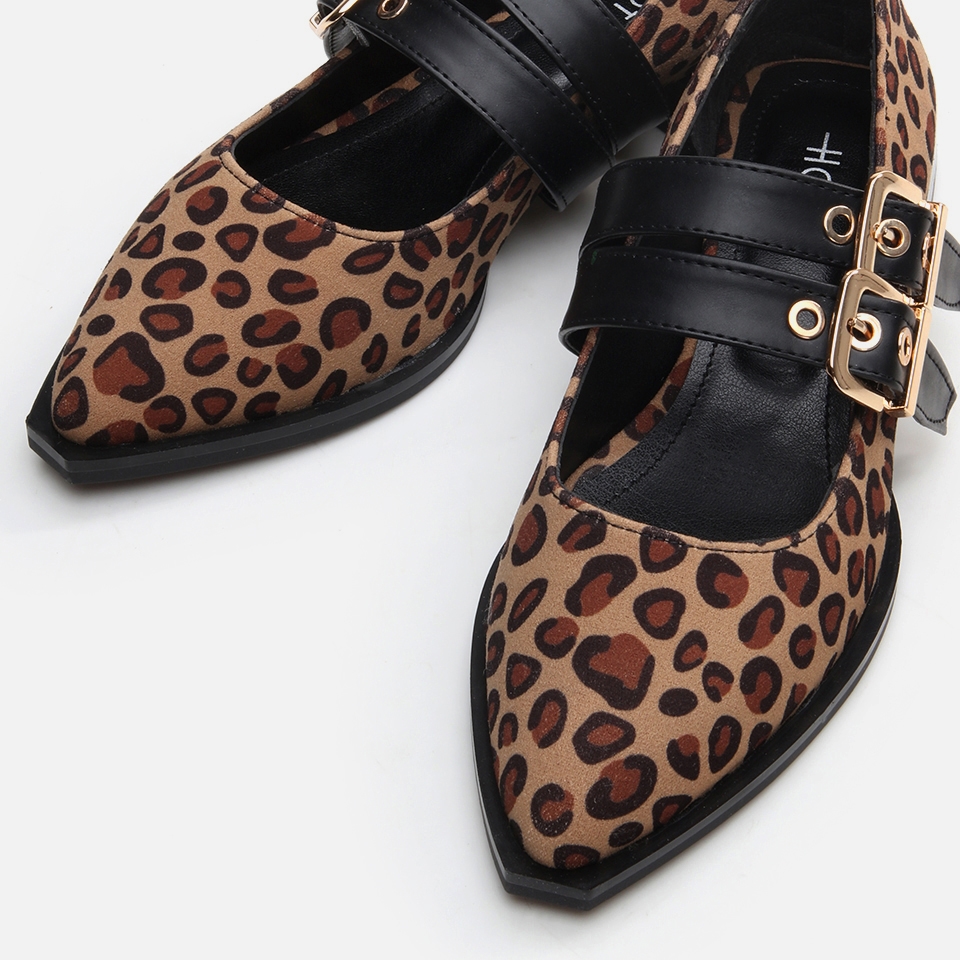 resm Mary Jane Leopar Desenli Kadın Loafer