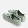 resm Hakiki Deri Mint Yeşili Yaya Kadın Günlük Ayakkabı
