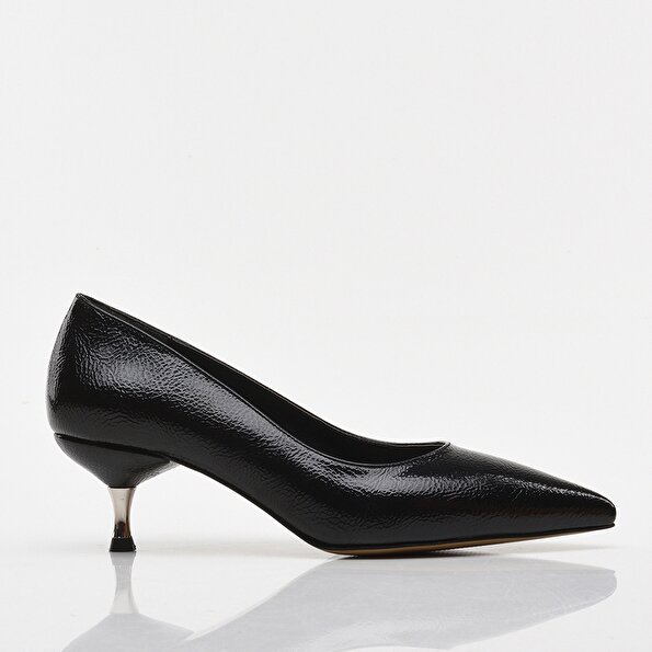 Resim Siyah Yaya Kadın Topuklu Ayakkabı