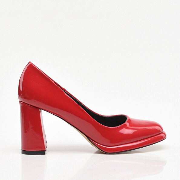 Resim Kırmızı Yaya Kadın Topuklu Ayakkabı